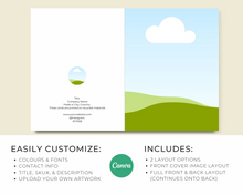 Load image into Gallery viewer, A2 Greeting Card Template | Canva Template | Customize | Editable Canva Template | Stationery Template
