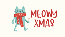 Load image into Gallery viewer, Pack of 8 Holiday Gift Tags - Meowy Christmas