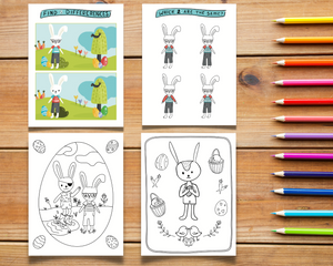 Easter Colouring Pages, Easter Activities for Kids, DIGITAL