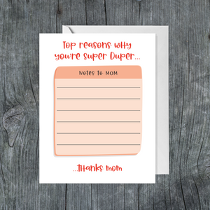 Notes to Mom_You're Super Duper