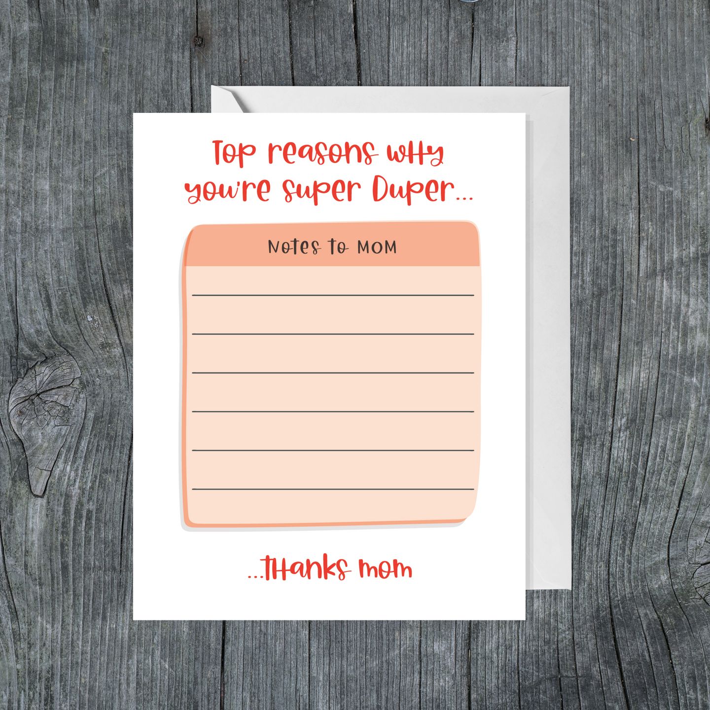 Notes to Mom_You're Super Duper