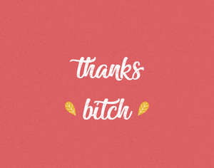 Thanks, Bitch