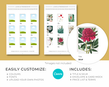 Load image into Gallery viewer, 5.5&quot;x8.5&quot; Wholesale Catalog, Line Sheet Template, Editable Wholesale Template, Sales Sheet, Price List Template, Canva Linesheet Catalogue