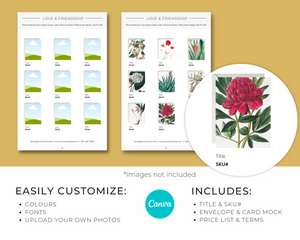 5.5"x8.5" Wholesale Catalog, Line Sheet Template, Editable Wholesale Template, Sales Sheet, Price List Template, Canva Linesheet Catalogue