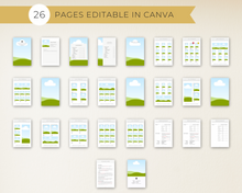 Load image into Gallery viewer, 5.5&quot;x8.5&quot; Wholesale Catalog, Line Sheet Template, Editable Wholesale Template, Sales Sheet, Price List Template, Canva Linesheet Catalogue