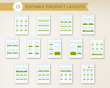 Load image into Gallery viewer, 5.5&quot;x8.5&quot; Wholesale Catalog, Line Sheet Template, Editable Wholesale Template, Sales Sheet, Price List Template, Canva Linesheet Catalogue
